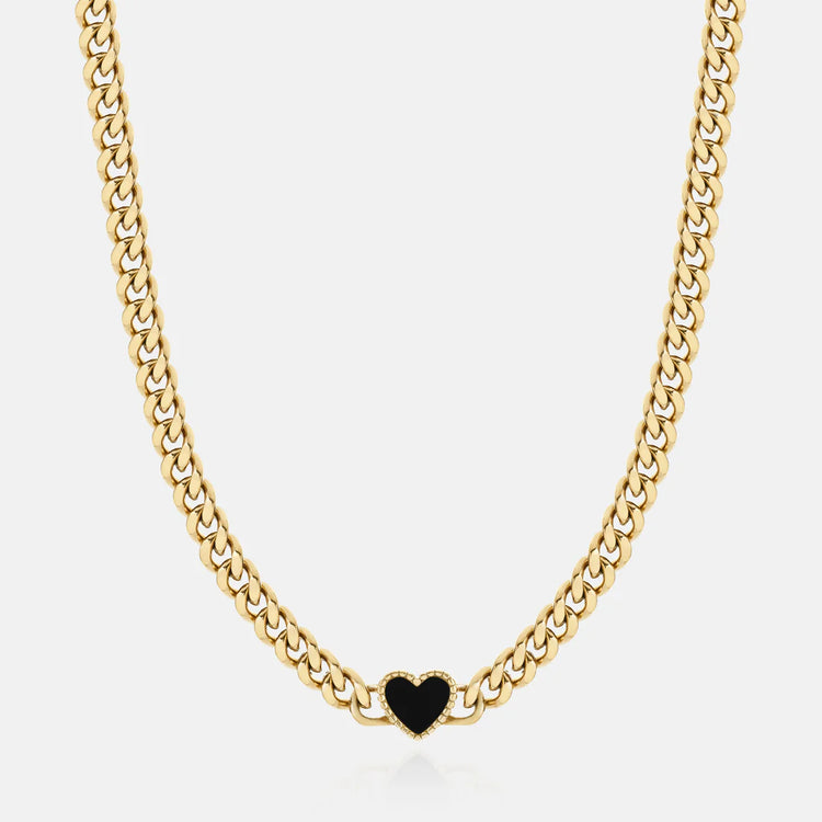 Heart pearl black