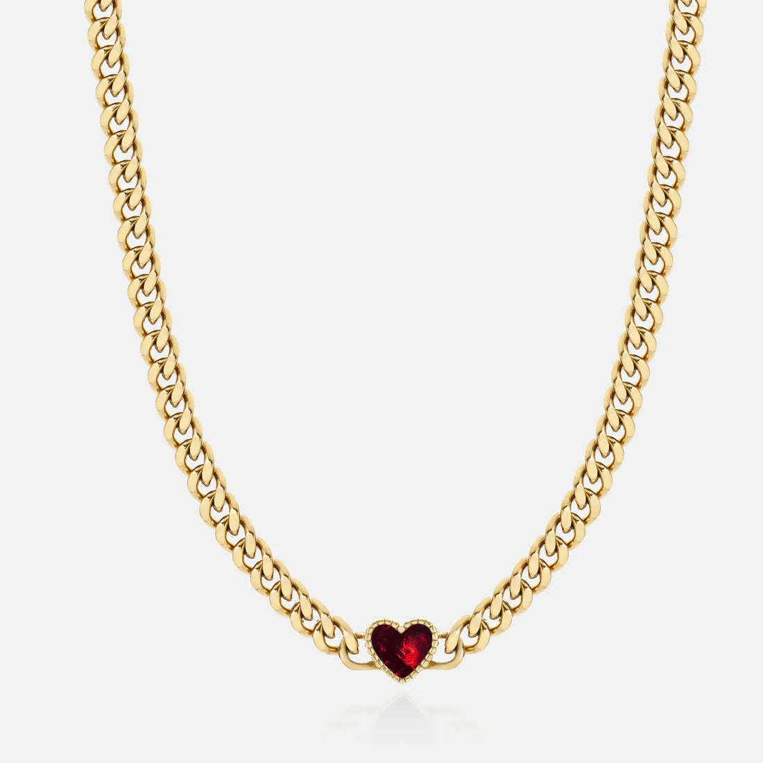 Heart necklace Ruby
