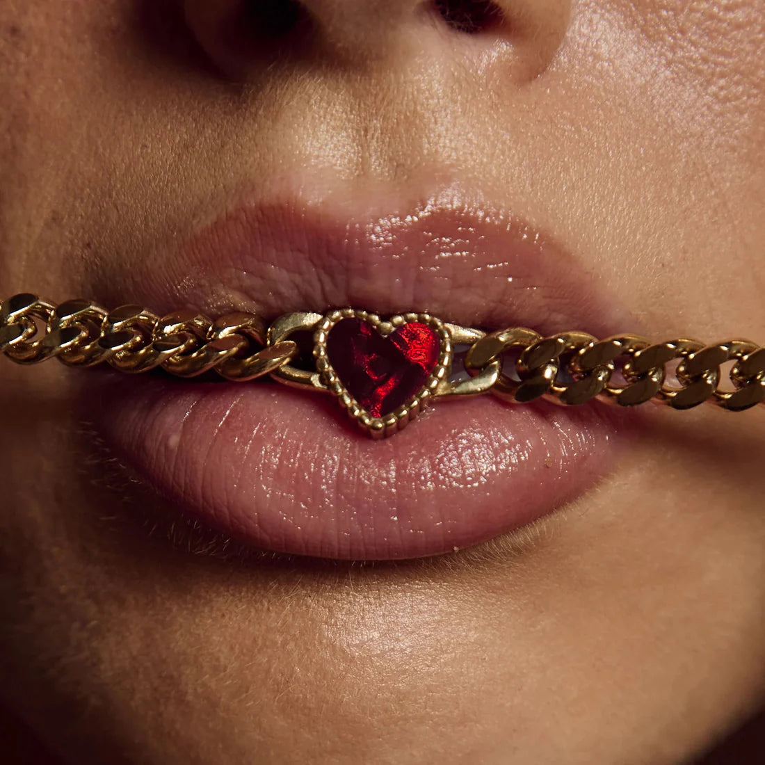 Heart necklace Ruby