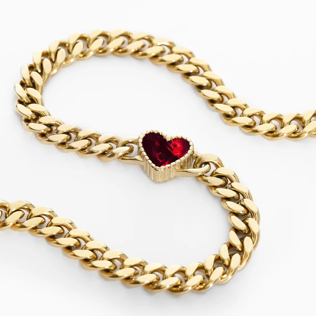 Heart necklace Ruby