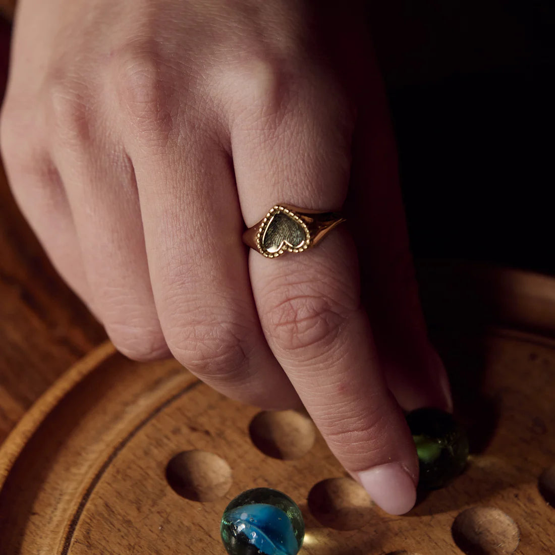 Heart ring gold