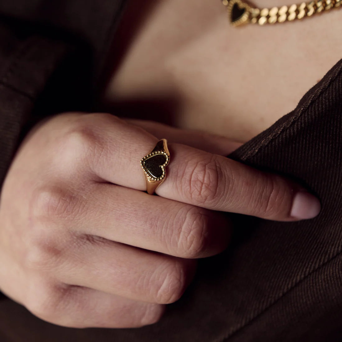 Heart ring gold